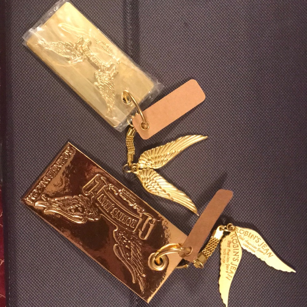 Authentic Robin tags with waist size indicators